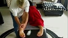 Hidden Massage Playing with Clients pussy