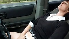 mature counsellor masturbates in car
