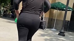 Candid Latina Pear Pawg Fat Ass Wide Hips Yoga Pants Milf
