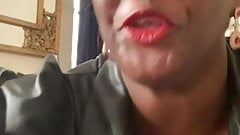 M.C. – Black BBW mistress handjob with gloves