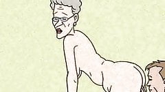 Granny Loves Anal Sex! Big Animation!
