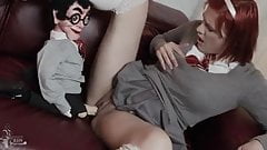 Harry Puppet and the Red Head Slut
