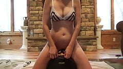 Teacher has squirting orgasm on Sybian