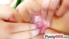 Teen Grace pussy spreading on pov close-ups