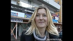 Blonde has sex in public for money