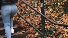 TushyLoverSweden – Creepshot – Jeans babe stairs 60% speed