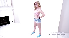 Blonde girl comes at modeling audition and gets fucked