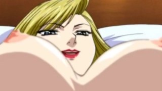Busty hentai blonde fucked from behind