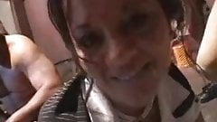 dirty white granny gangbanged by a lot of