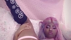 ebony vibrator orgasm contractions at 12.28