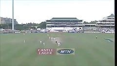 Girl watching match and her nude