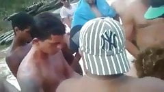 Line up boys taking her for a gangbang