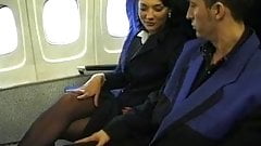 Stewardess fucks photographer on plane