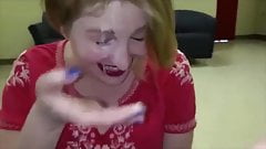 Teacher takes facial at school