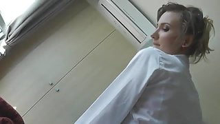 Awesome doctor sits on cock