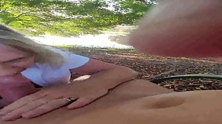 Couger Diane Sucking her hubby s cock