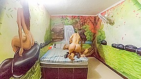 Wild sex in latina jungle house