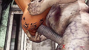 A real dirty has her first anal rough fuck with Evil clown