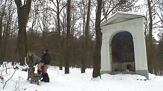 Auf dem Winterberg von Uwe im Schnee gefickt