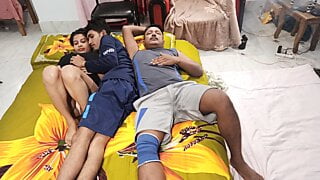 Young girl’s tight pussy fucked by two boys, sexy girl in a bikini