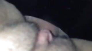 Girlfriend taking creampie at gloryhole