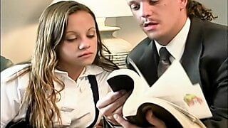 The teenage brunette involved in a rough and wild fuck