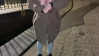 Offered cigarettes to flash and piss on streets