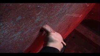 European model sucks 3 cocks at a gloryhole