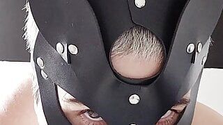 Liakahn Masked Milf Sucks Her Dildo While Listening To Metallica