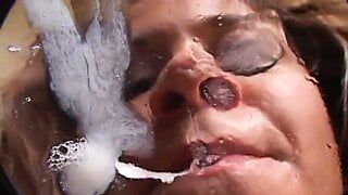 Non-stop gangbang with lots of hot cum for Savannah Stern