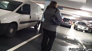 Big belly fatty seduces younger dude