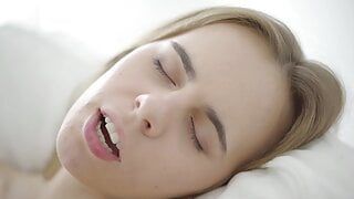 Huge nipples, tight wet pussy and a horny dildo