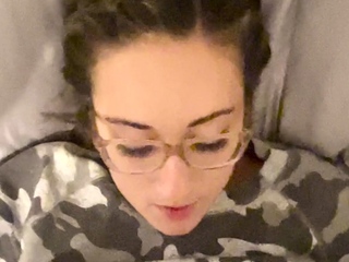 Great amateur video of Brunette POV oral sex