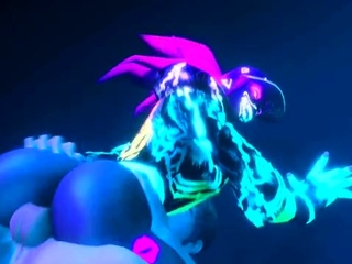 Foxy 3D Superwoman bounces up and down on a cock